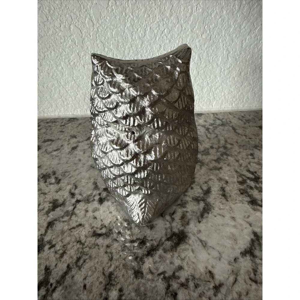 Vintage Owl Figurine Silver 5 1/2 Inches